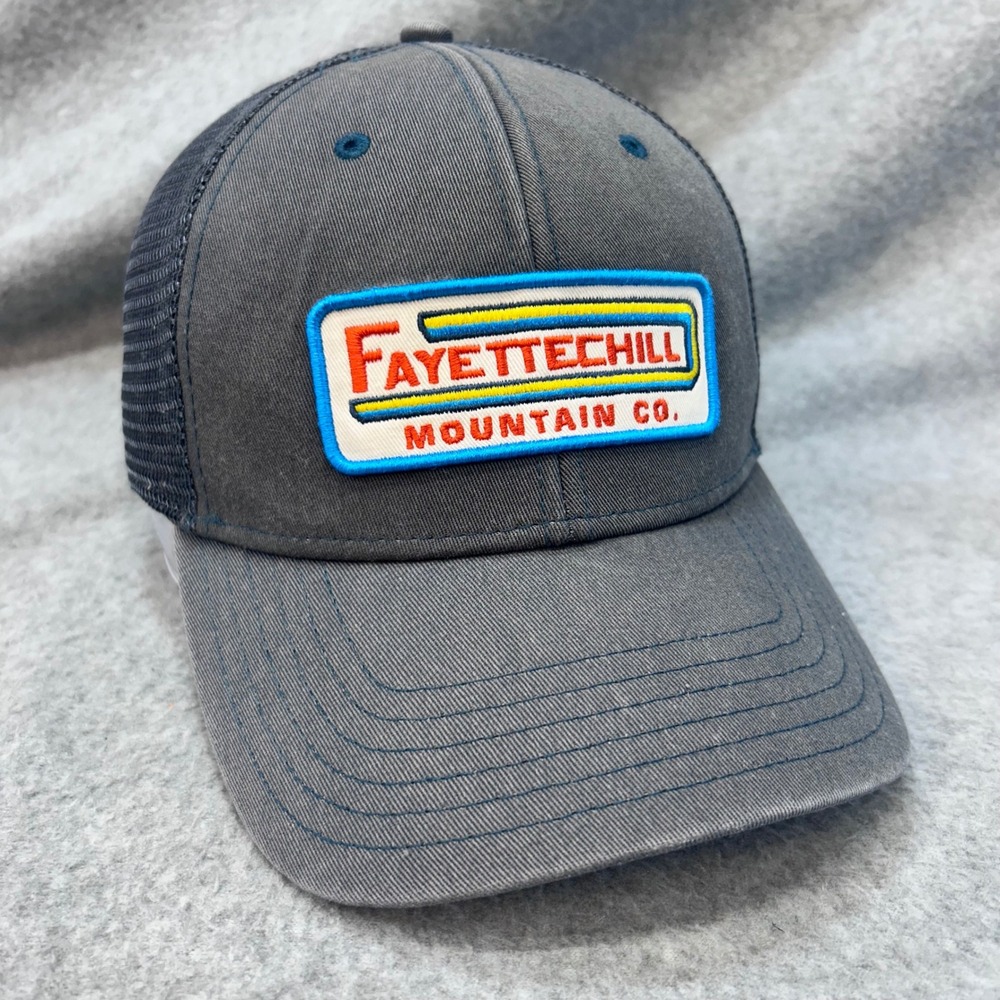 Fayettechill Mountain Co Patch Mens Gray Fayettechill Trucker Hat Snapback OSFM